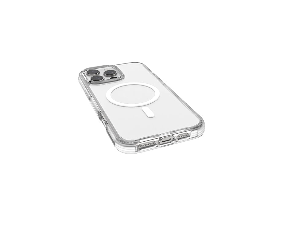 Raptic Clear Serisi iPhone 16 Pro M-safe Şarj Özellikli Airbag Tasarımlı Şeffaf Kılıf