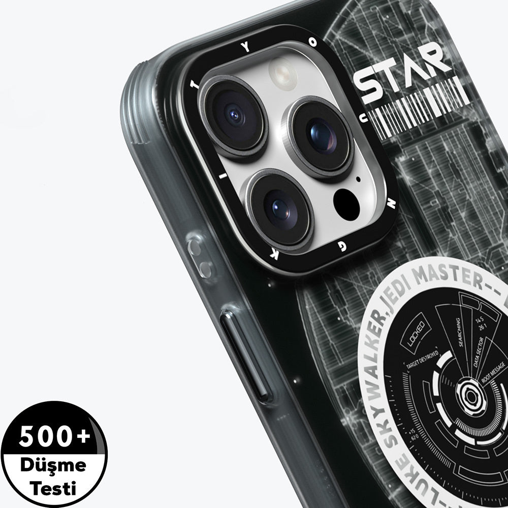 Youngkit Interstellar Serisi iPhone 16 Pro M-safe Şarj Özellikli Airbagli Hologram Tasarımlı Kılıf