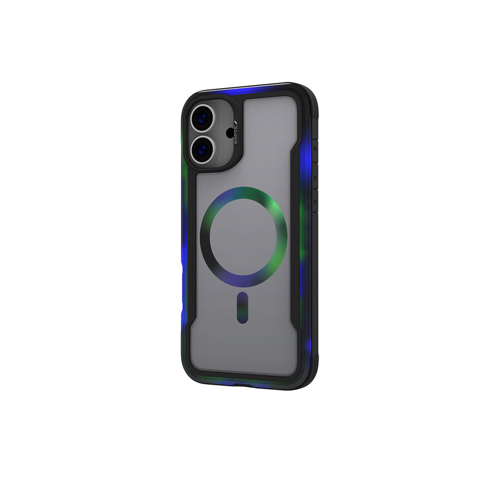 Raptic Shield 2.0 Serisi iPhone 16 Pro M-safe Şarj Özellikli Airbagli Şeffaf Arka Yüzey Kılıf