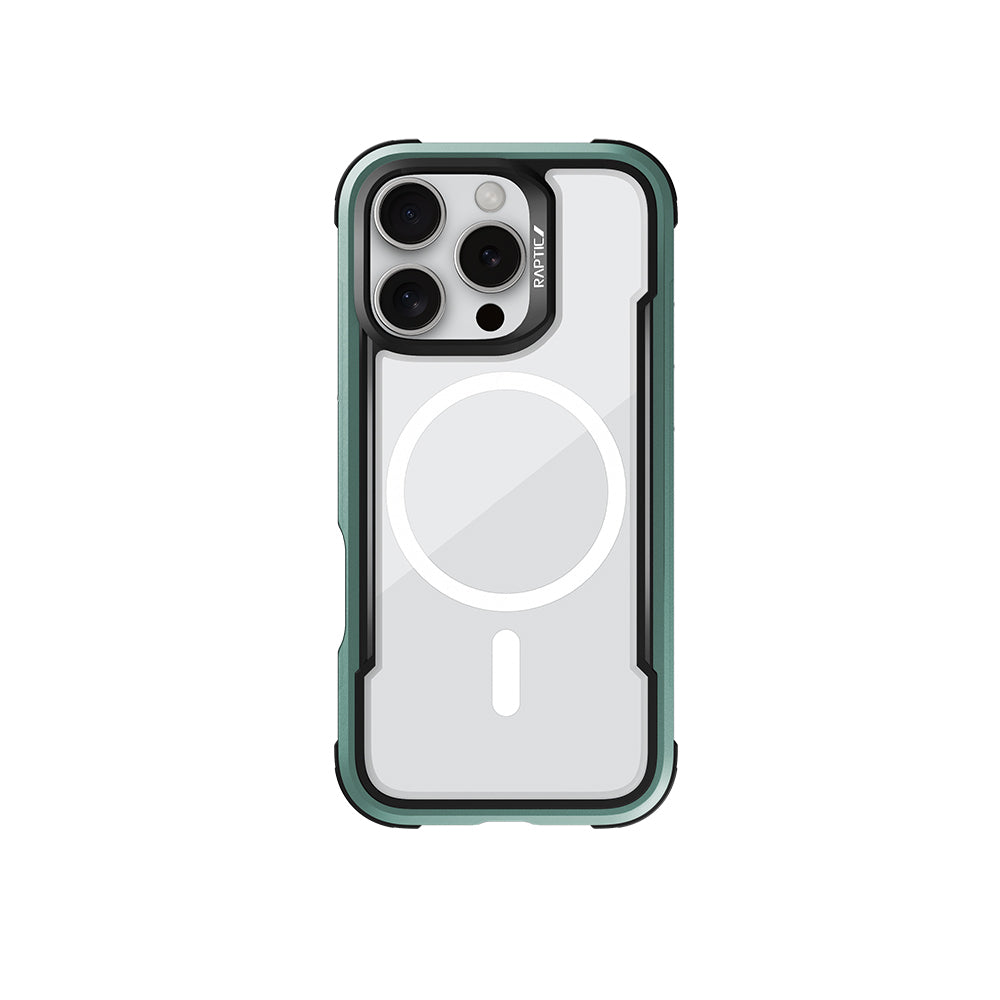 Raptic Shield Serisi iPhone 16 Pro M-safe Şarj Özellikli Airbagli Şeffaf Arka Yüzey Kılıf