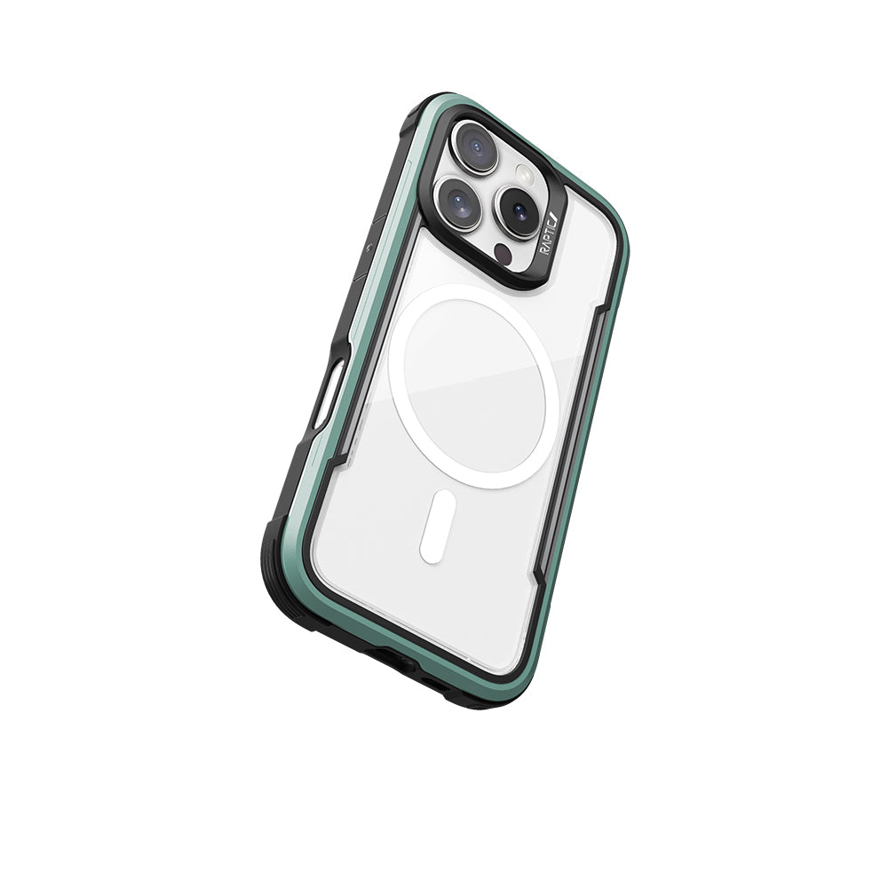 Raptic Shield Serisi iPhone 16 Pro M-safe Şarj Özellikli Airbagli Şeffaf Arka Yüzey Kılıf
