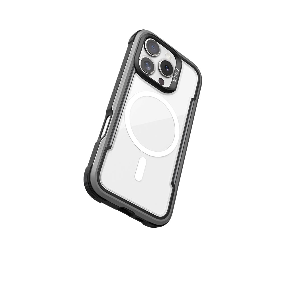 Raptic Shield Serisi iPhone 16 Pro M-safe Şarj Özellikli Airbagli Şeffaf Arka Yüzey Kılıf