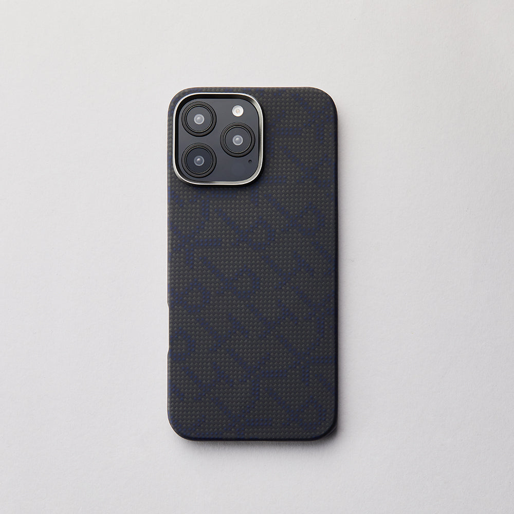 Pitaka Tactile Woven Monogram Serisi iPhone 16 Pro M-safe Şarj Özellikli Aramid Fiber Kılıf