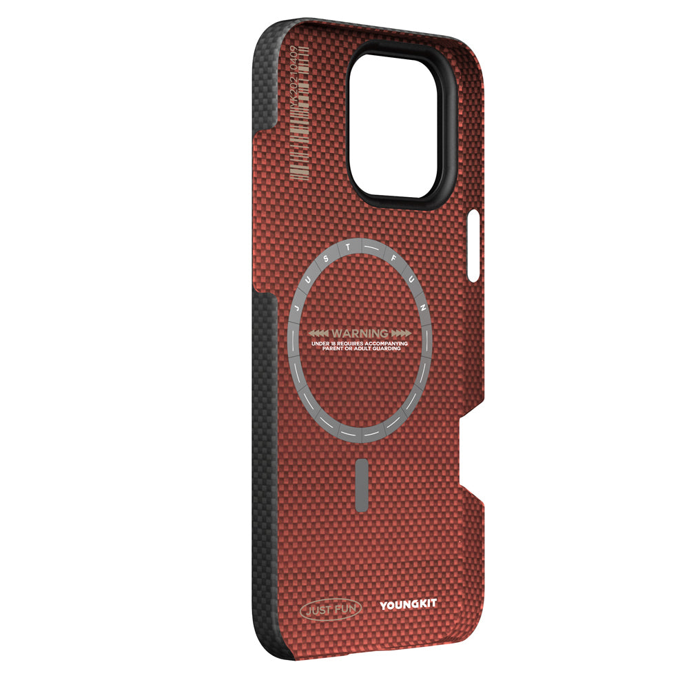 Youngkit 1500D Kevlar Extreme Wing Serisi iPhone 16 Pro Kılıf M-safe Şarj Özellikli Aramid Fiber Kılıf