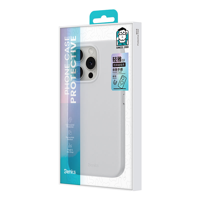 Benks VitaPro Serisi iPhone 16 Pro M-safe Çizilmeye Dayanıklı PU Deri Kılıf
