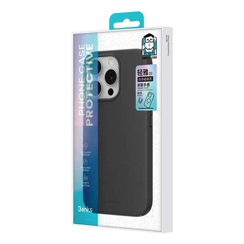 Benks VitaPro Serisi iPhone 16 Pro M-safe Çizilmeye Dayanıklı PU Deri Kılıf