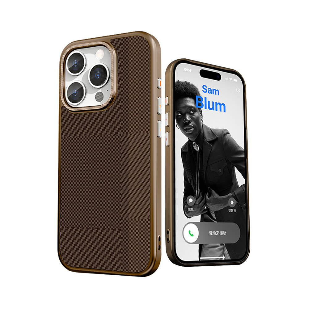 Mutural Montage iPhone 16 Pro M-safe Şarj Özellikli Karbon Fiber Desenli Kılıf