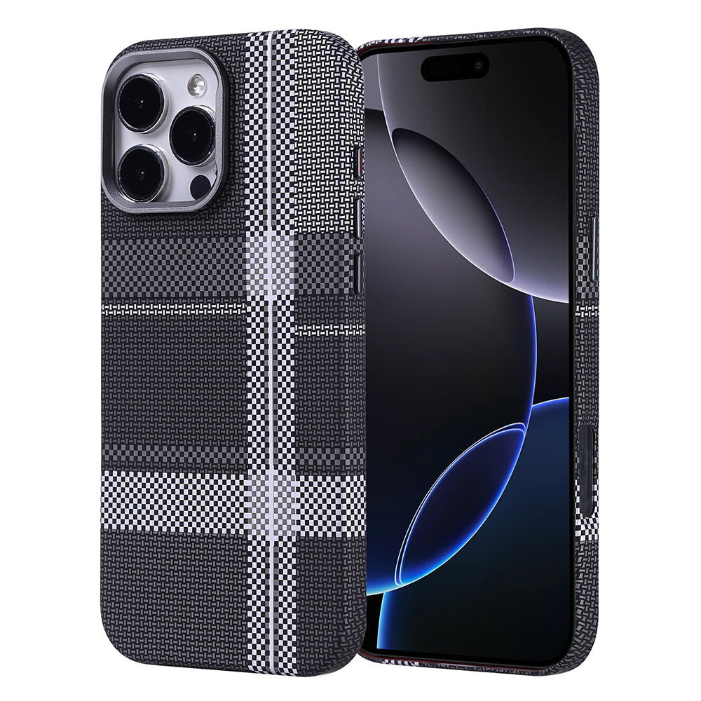 Cepax iPhone 16 Pro M-safe Şarj Özellikli Karbon Fiber Görünümlü Nekst Kılıf
