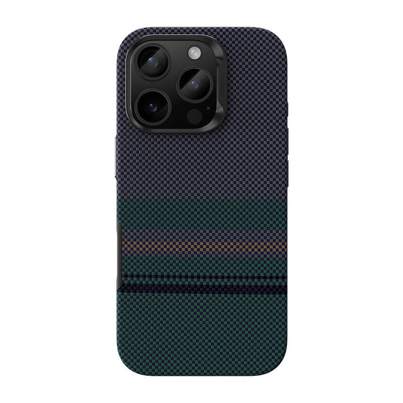 Benks Aurora ArmorPro iPhone 16 Pro M-safe Şarj Özellikli Karbon Fiber Tasarımlı Kevlar Kılıf