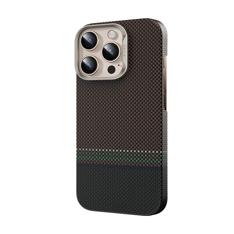 Benks Prestige ArmorAir iPhone 16 Pro M-safe Şarj Özellikli Karbon Fiber Tasarımlı Kevlar Kılıf