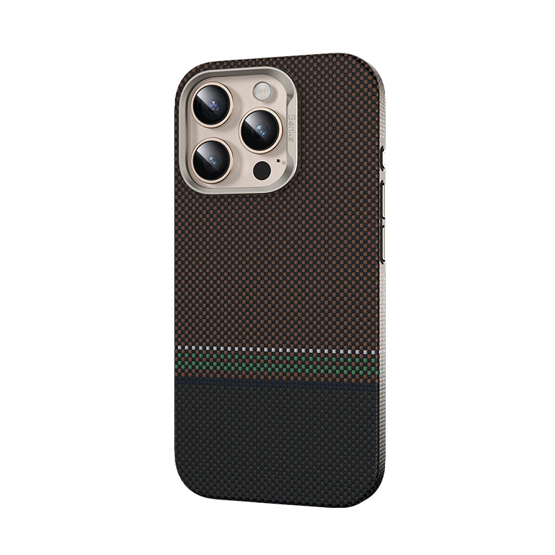 Benks Prestige ArmorPro iPhone 16 Pro M-safe Şarj Özellikli Karbon Fiber Tasarımlı Kevlar Kılıf