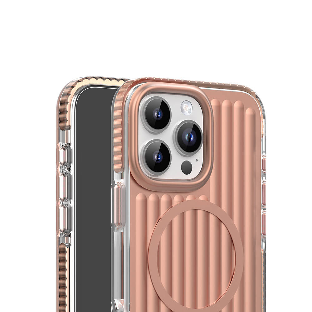Mutural Bumpy Clear iPhone 16 Pro M-safe Şarj Özellikli Oyuklu Tasarım Kılıf