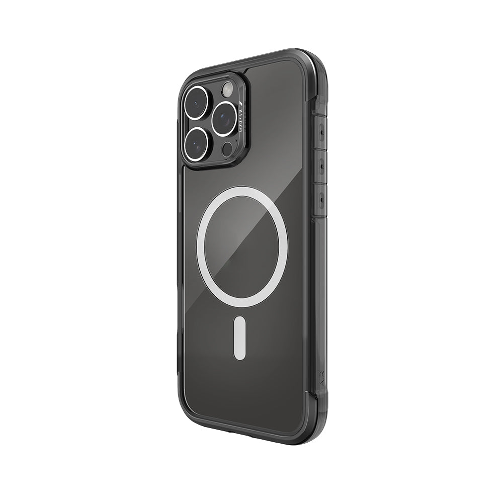 Raptic Air Serisi iPhone 16 Pro Kılıf M-safe Şarj Özellikli Airbag Tasarımlı Metal Köşelikli Şeffaf Kılıf