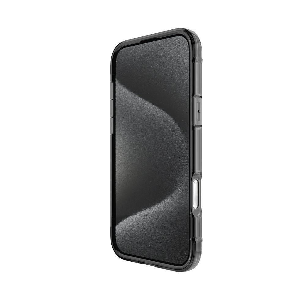Raptic Air Serisi iPhone 16 Pro Kılıf M-safe Şarj Özellikli Airbag Tasarımlı Metal Köşelikli Şeffaf Kılıf