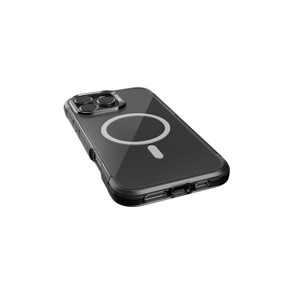 Raptic Air Serisi iPhone 16 Pro Kılıf M-safe Şarj Özellikli Airbag Tasarımlı Metal Köşelikli Şeffaf Kılıf
