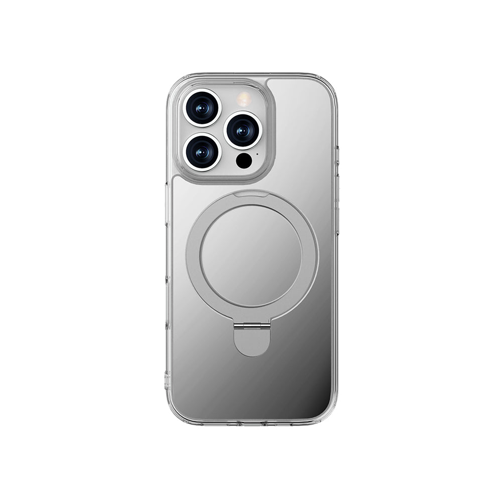 Raptic Air Stand Serisi iPhone 16 Pro Kılıf M-safe Şarj Özellikli Aynalı Arka Yüzey Standlı Kılıf