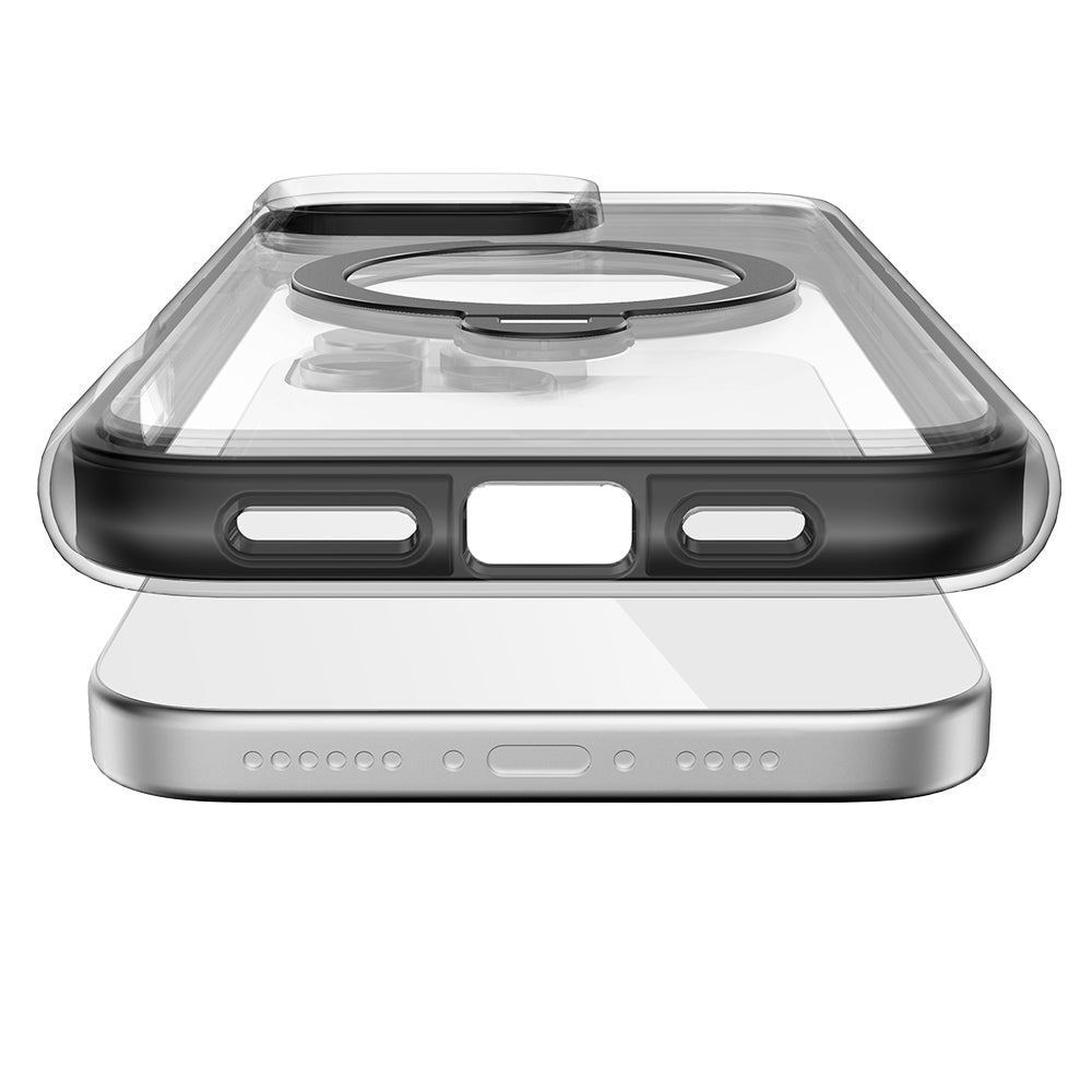 Raptic AirJoy Serisi iPhone 16 Pro M-safe Şarj Özellikli 360 Derece Dönebilen Standlı Kılıf