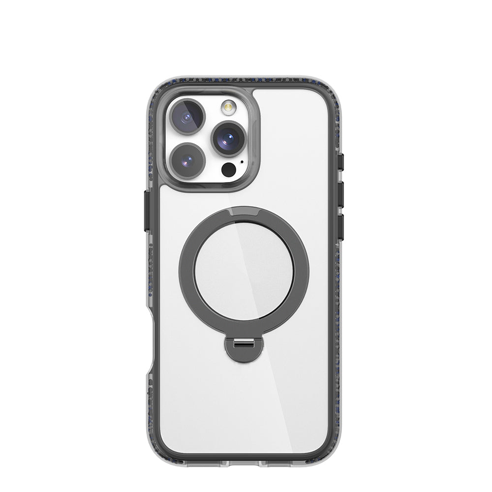 iPhone 16 Pro Kılıf M-safe Şarj Özellikli Raptic AirJoy Serisi Boncuk Tasarımlı 360 Derece Dönebilen Standlı Kılıf