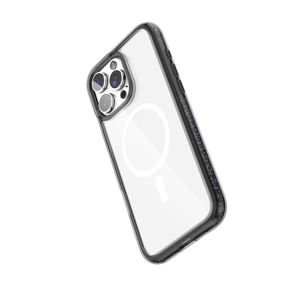 Raptic AirJoy Serisi iPhone 16 Pro M-safe Şarj Özellikli Boncuk Tasarımlı Şeffaf Kılıf