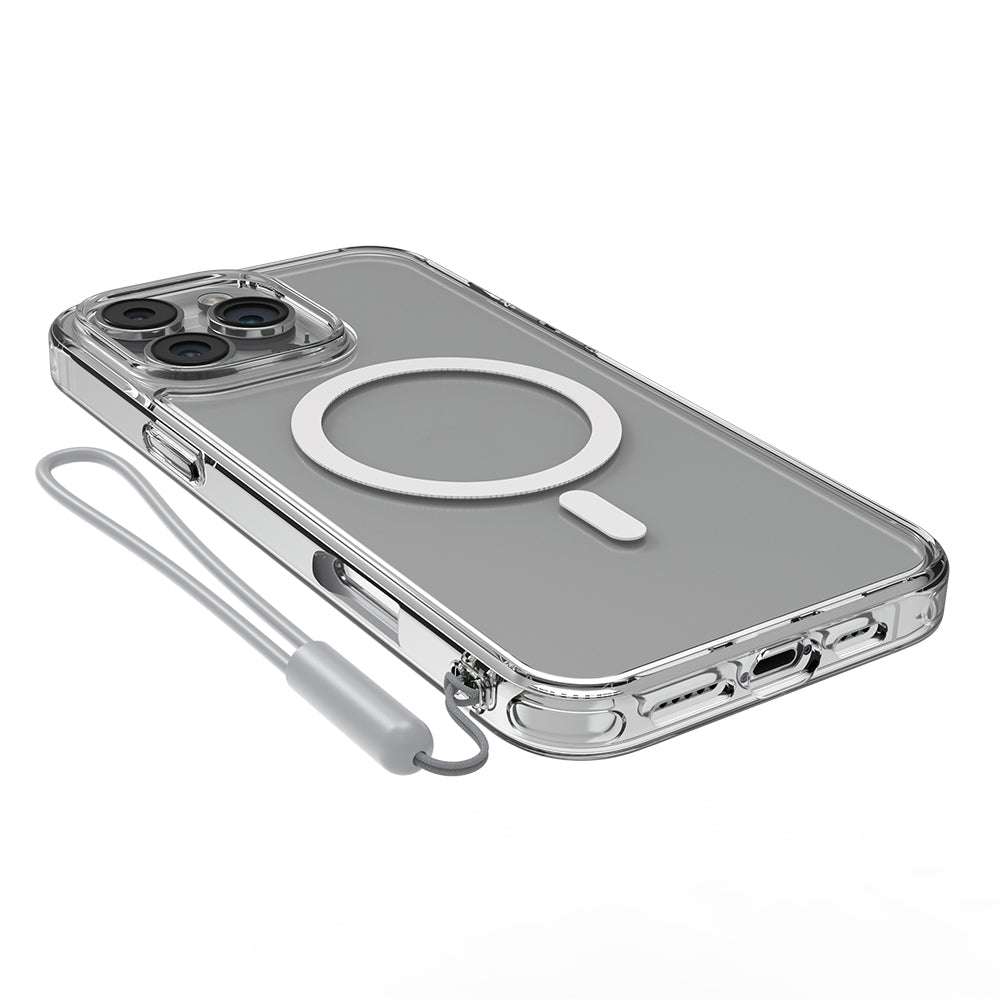 Raptic Crystal M-safe Serisi iPhone 16 Pro M-safe Şarj Özellikli Şeffaf Kılıf