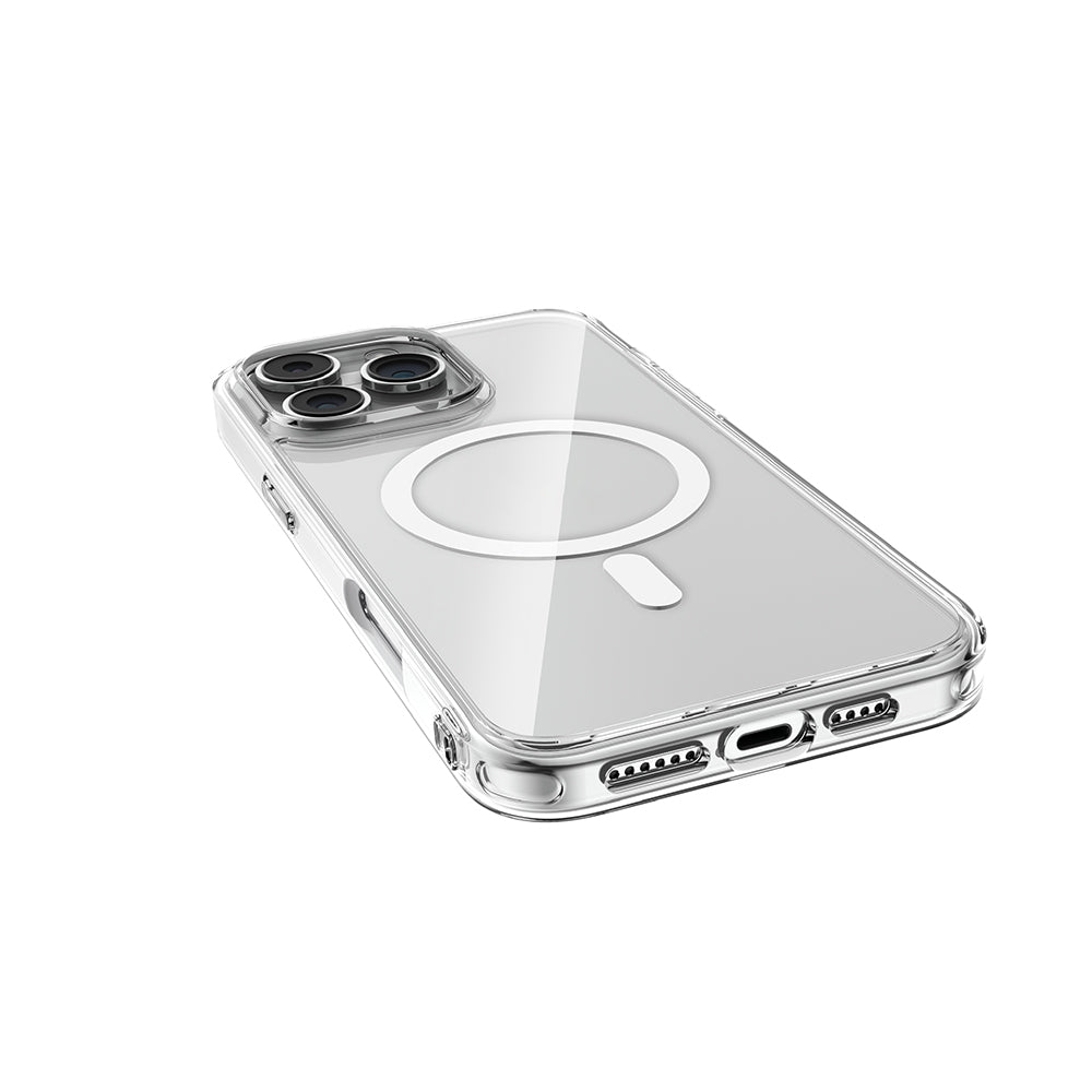 Raptic Crystal M-safe Serisi iPhone 16 Pro M-safe Şarj Özellikli Şeffaf Kılıf