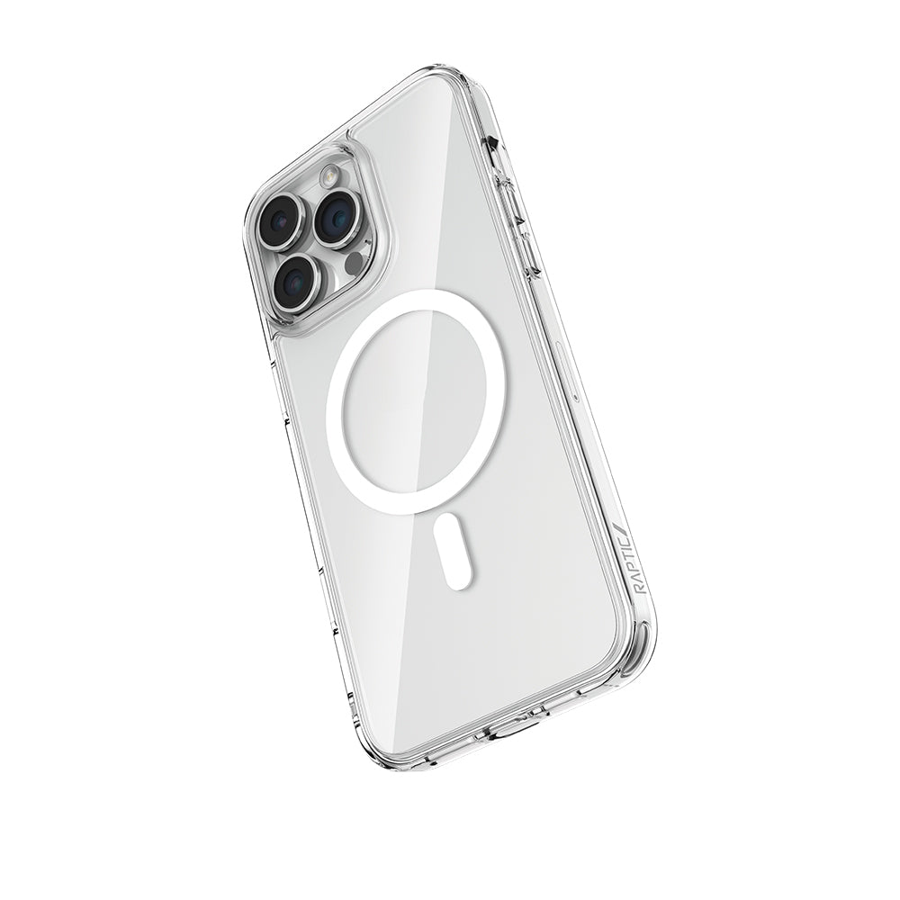 Raptic Crystal M-safe Serisi iPhone 16 Pro M-safe Şarj Özellikli Şeffaf Kılıf