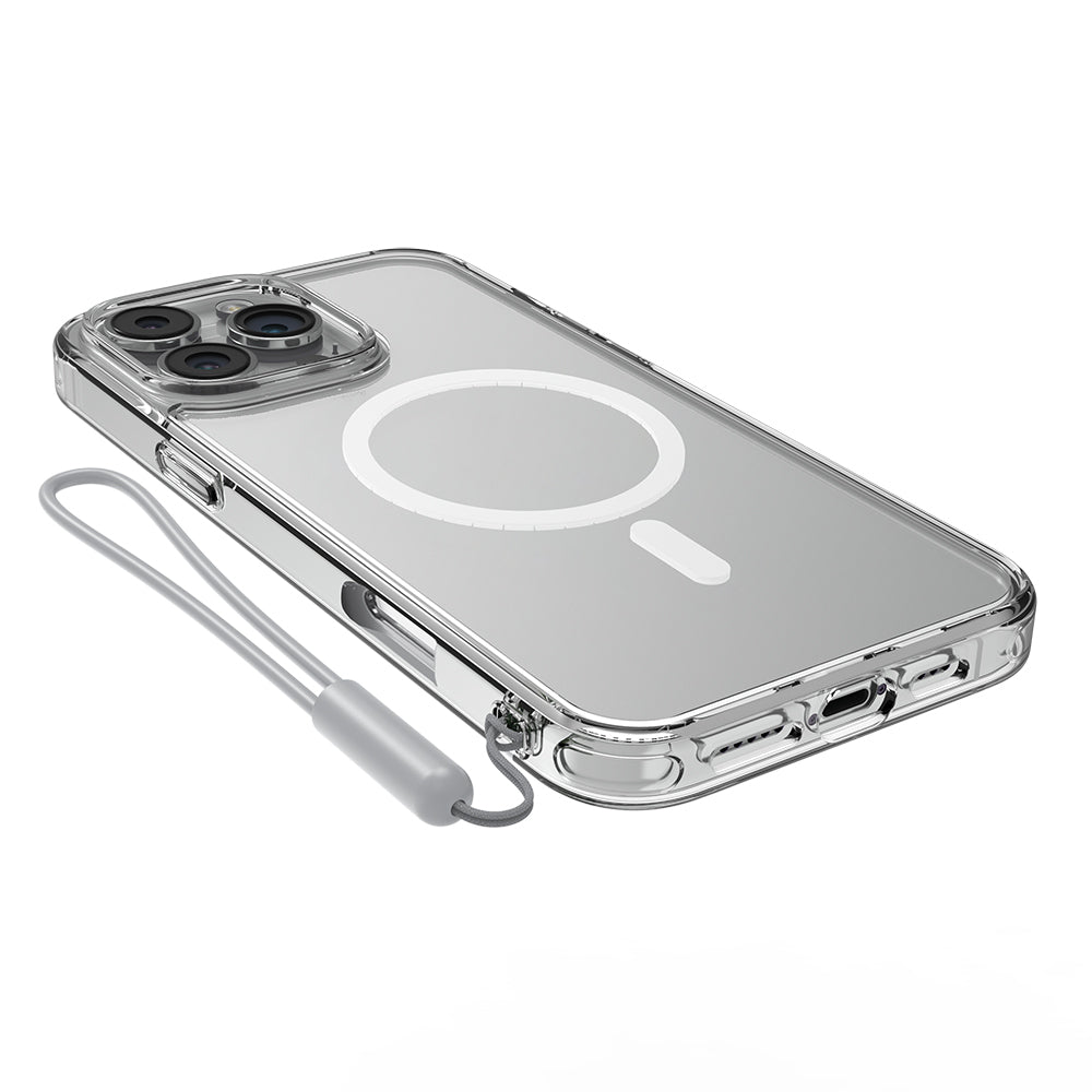 Raptic Crystal M-safe Serisi iPhone 16 Pro M-safe Şarj Özellikli Şeffaf Kılıf