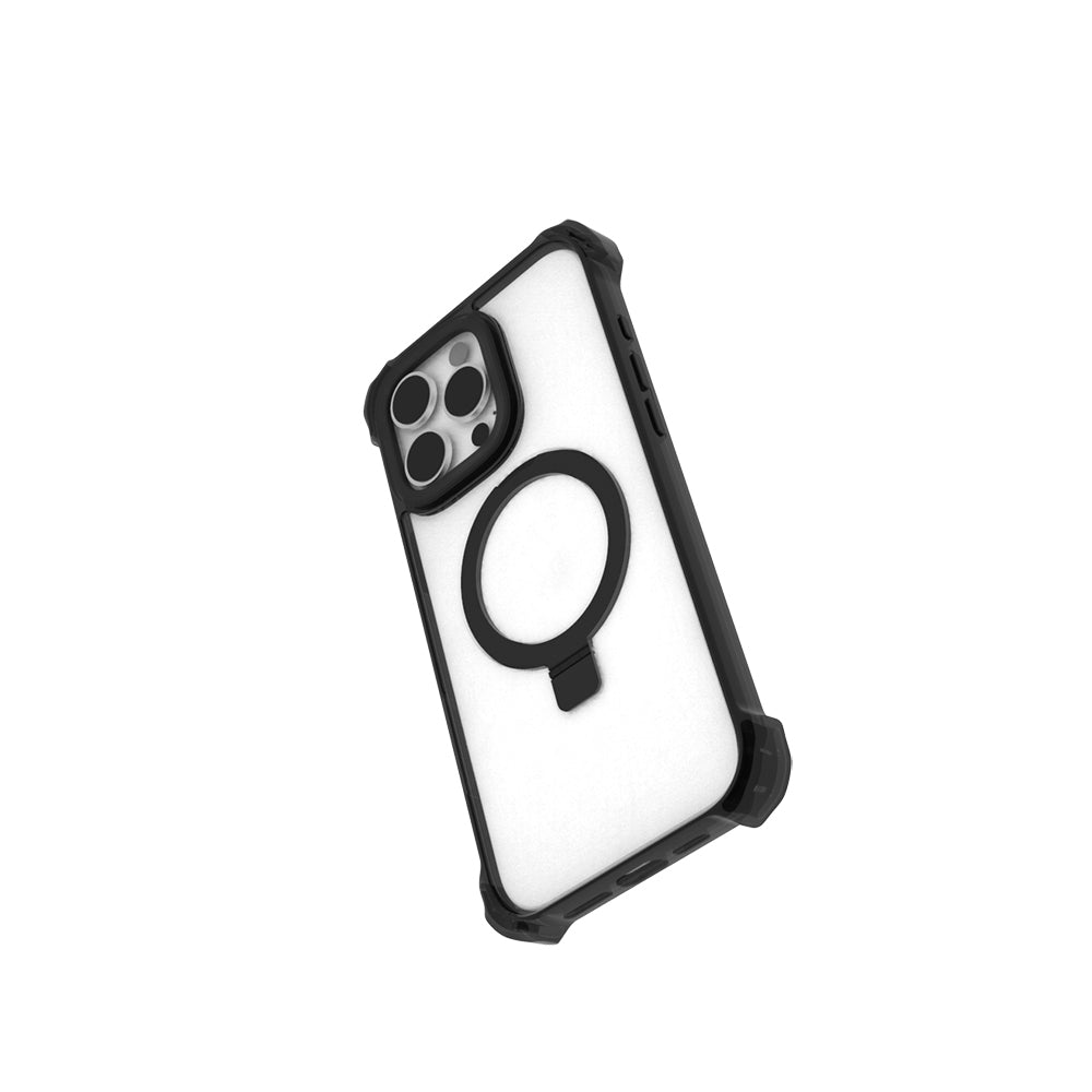 Raptic Dual Serisi iPhone 16 Pro M-safe Şarj Özellikli Şeffaf Standlı Kılıf
