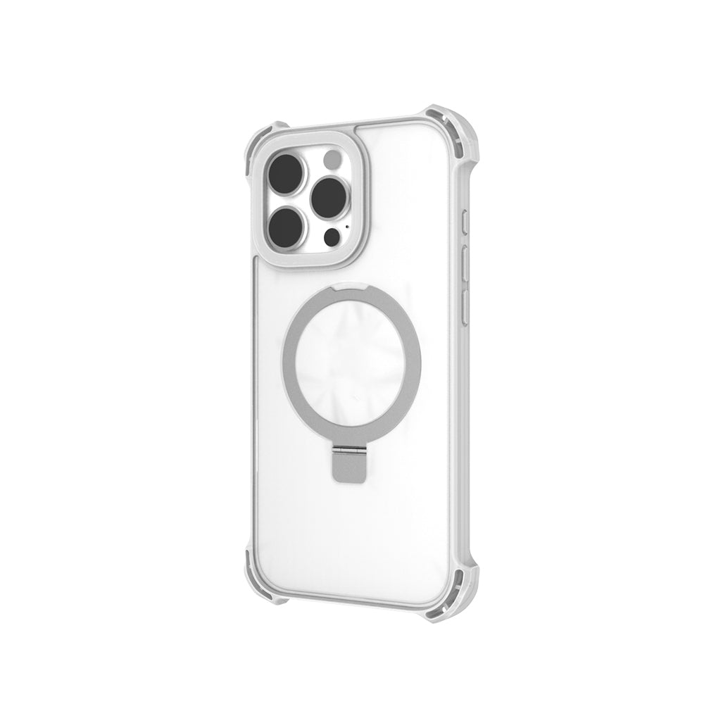 Raptic Dual Serisi iPhone 16 Pro M-safe Şarj Özellikli Şeffaf Standlı Kılıf