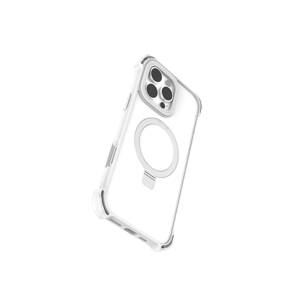 Raptic Dual Serisi iPhone 16 Pro M-safe Şarj Özellikli Şeffaf Standlı Kılıf