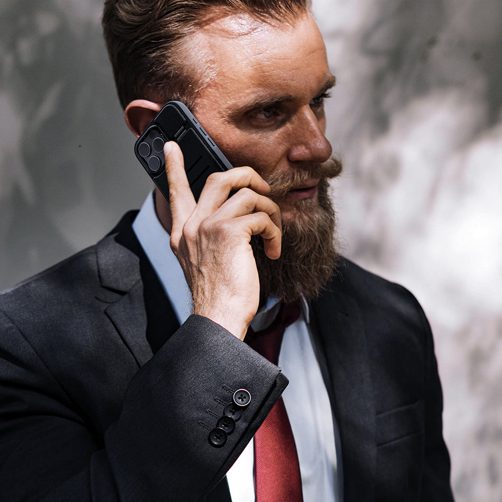 Raptic Slim Wallet Serisi iPhone 16 Pro M-safe Şarj Özellikli Deri Görünümlü Kartlıklı Standlı Kılıf