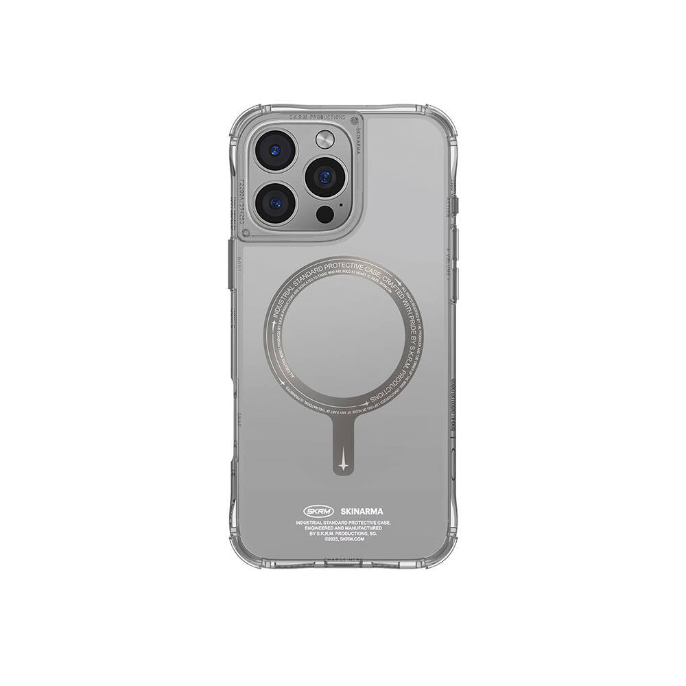 iPhone 16 Pro Kılıf M-safe Şarj Özellikli Şeffaf Airbag Tasarımlı Skinarma Saido Prime Kılıf