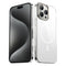 Cepax iPhone 16 Pro M-safe Şarj Özellikli Şeffaf Cam Arka Yüzey G-Glass Kılıf