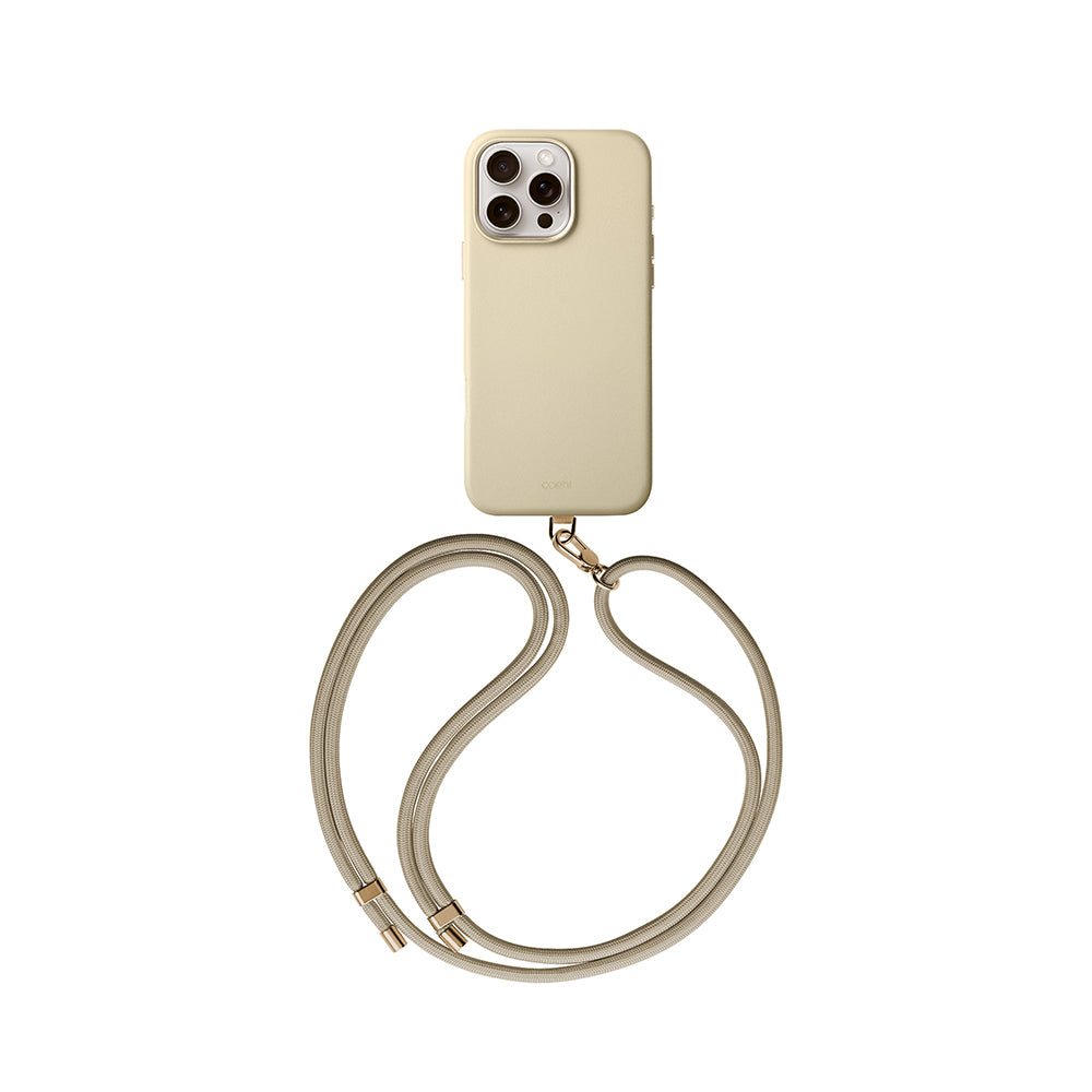 Coehl Muse iPhone 16 Pro M-safe Şarj Özellikli Soft Arka Yüzey Askı İpli Kılıf