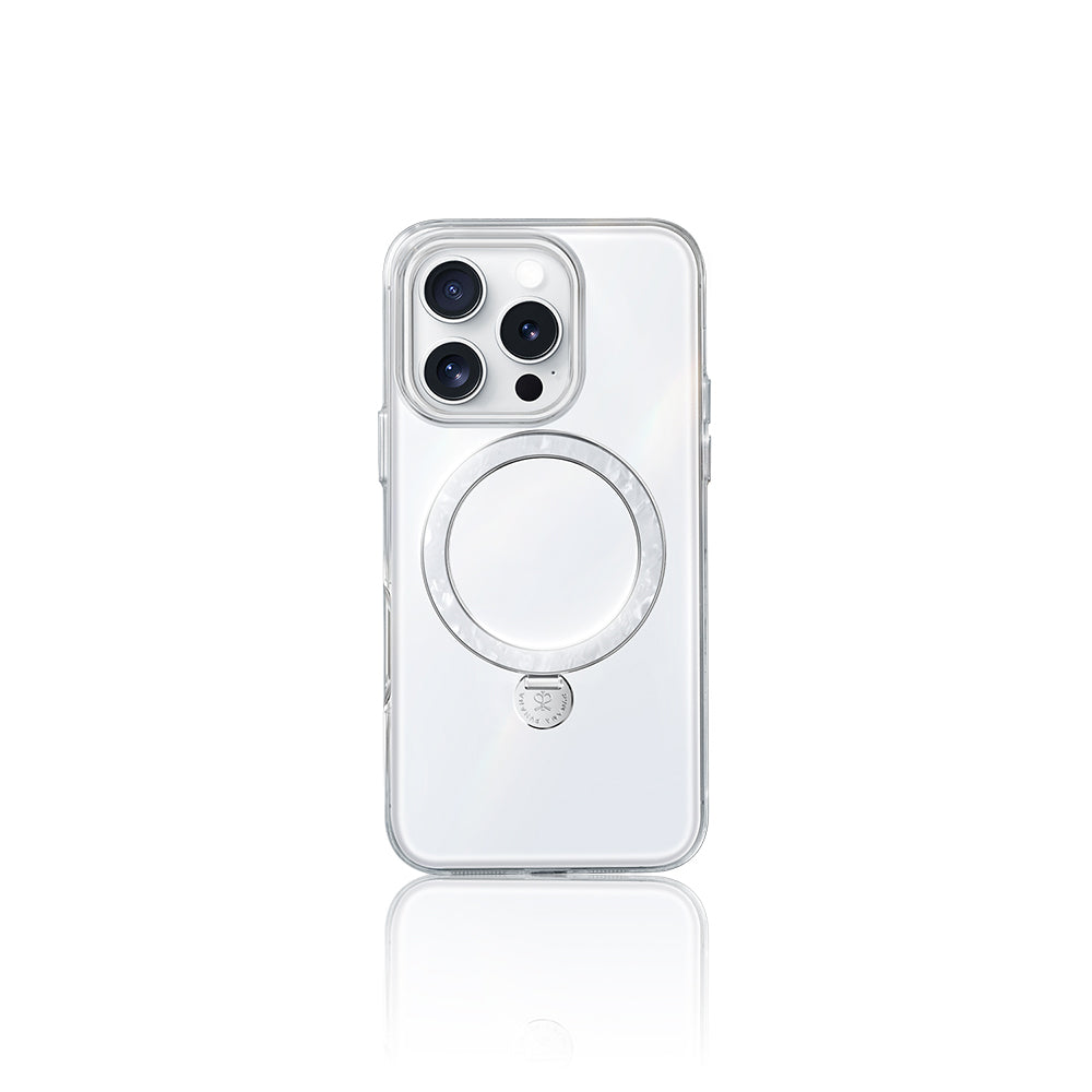 Pynana Dancing Streamer Serisi iPhone 16 Pro M-safe Şarj Özellikli Standlı Kılıf