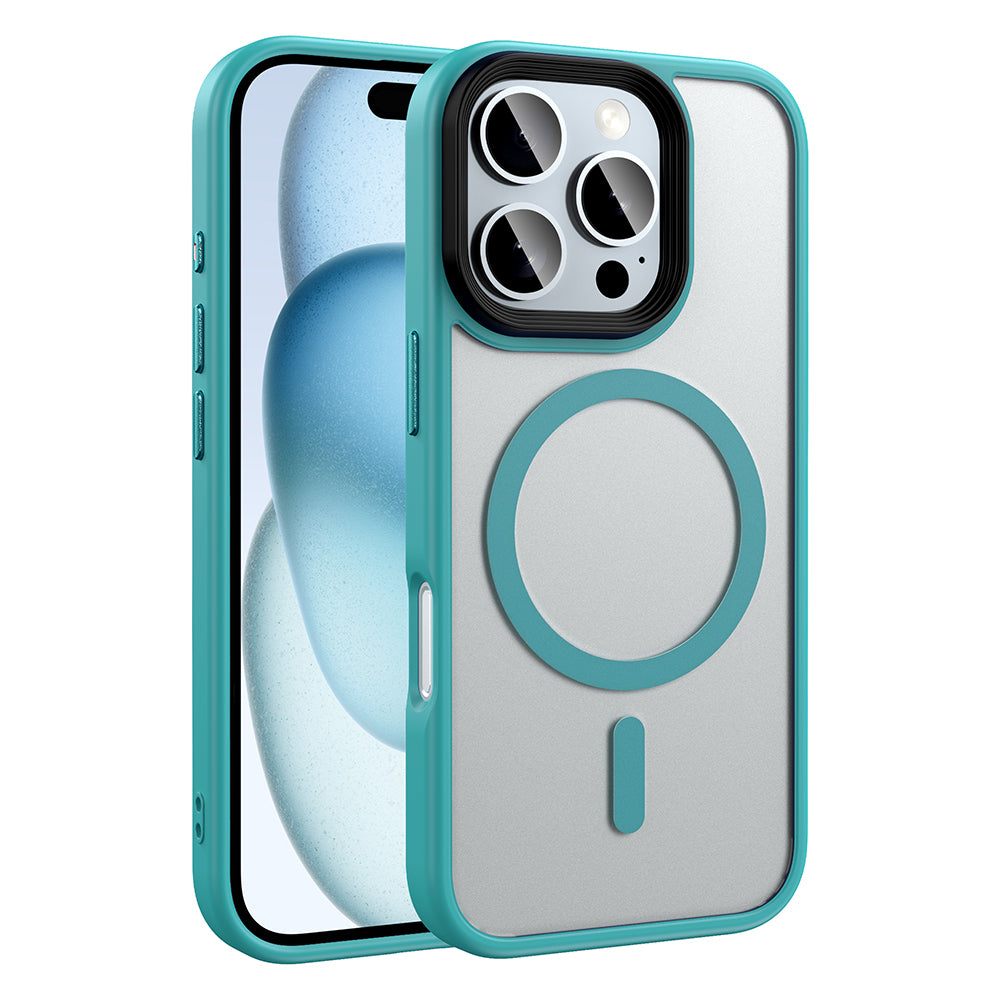 Cepax iPhone 16 Pro Mat Arka Yüzey Wireless Şarj Özellikli Flet M-safe Kılıf