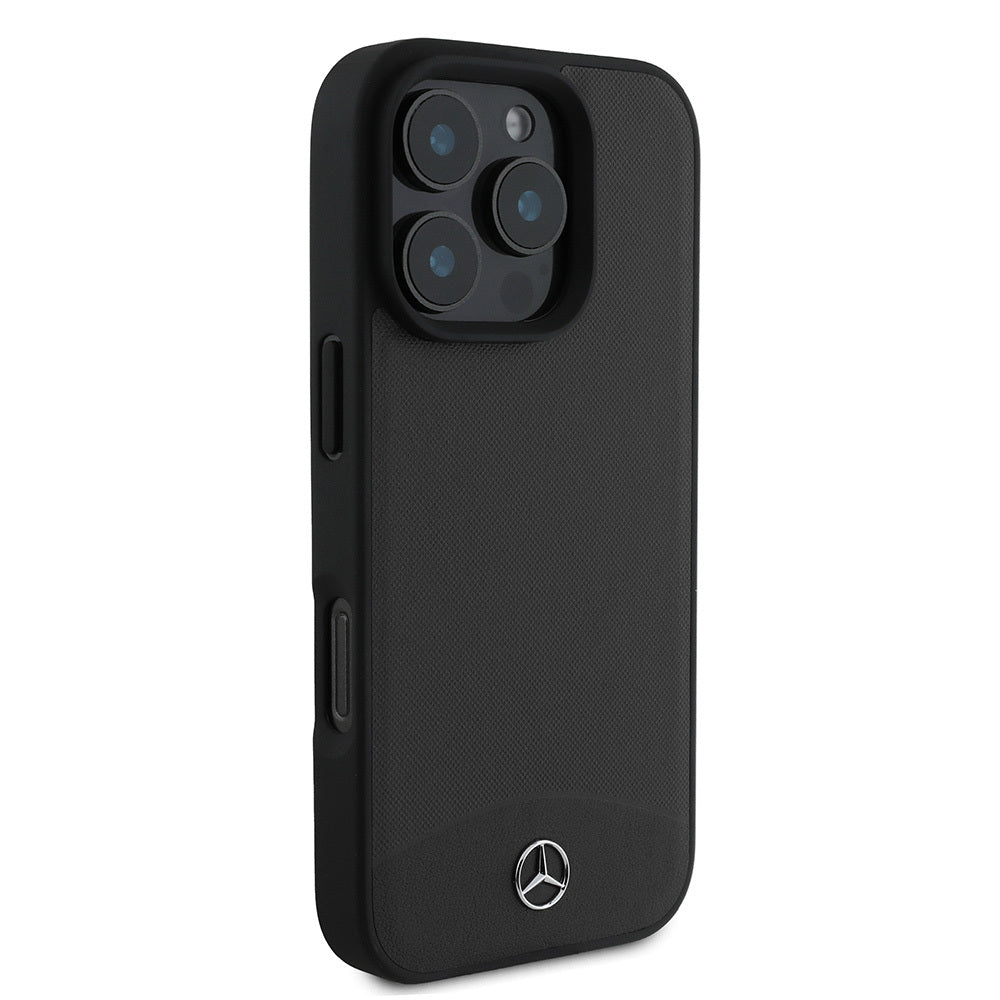 Mercedes Benz iPhone 16 Pro Orjinal Lisanslı M-safe Dokulu ve Düz Deri Kılıf