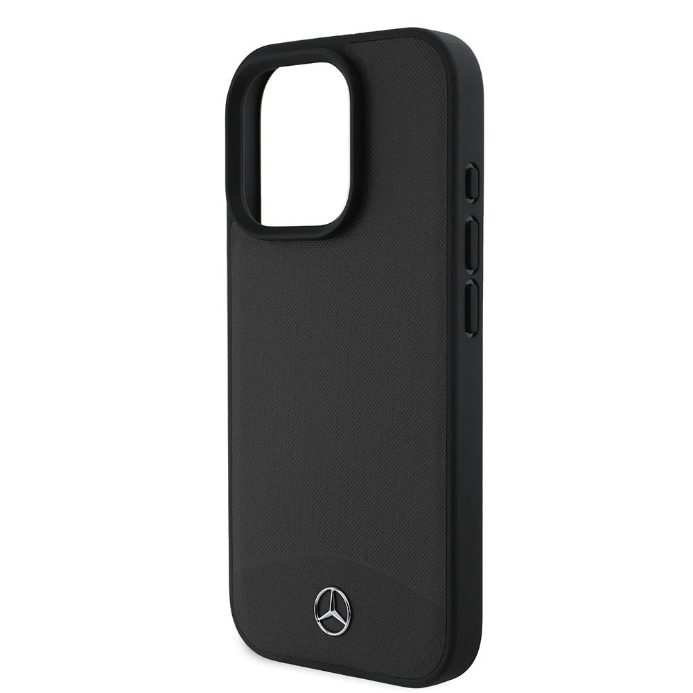 Mercedes Benz iPhone 16 Pro Orjinal Lisanslı M-safe Dokulu ve Düz Deri Kılıf