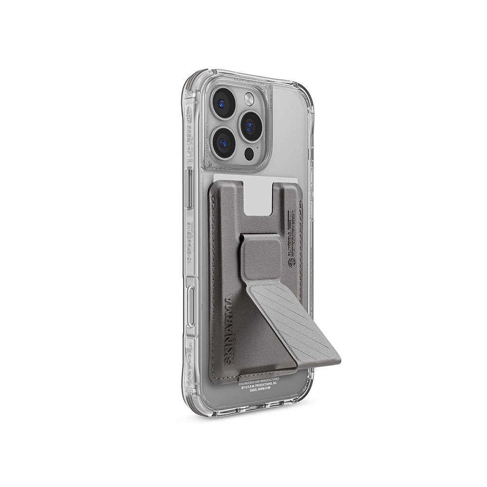 SkinArma iPhone 16 Pro Şeffaf M-safe Şarj Özellikli Prime Edition Kado Kartlıklı Saido Telefon Kılıfı