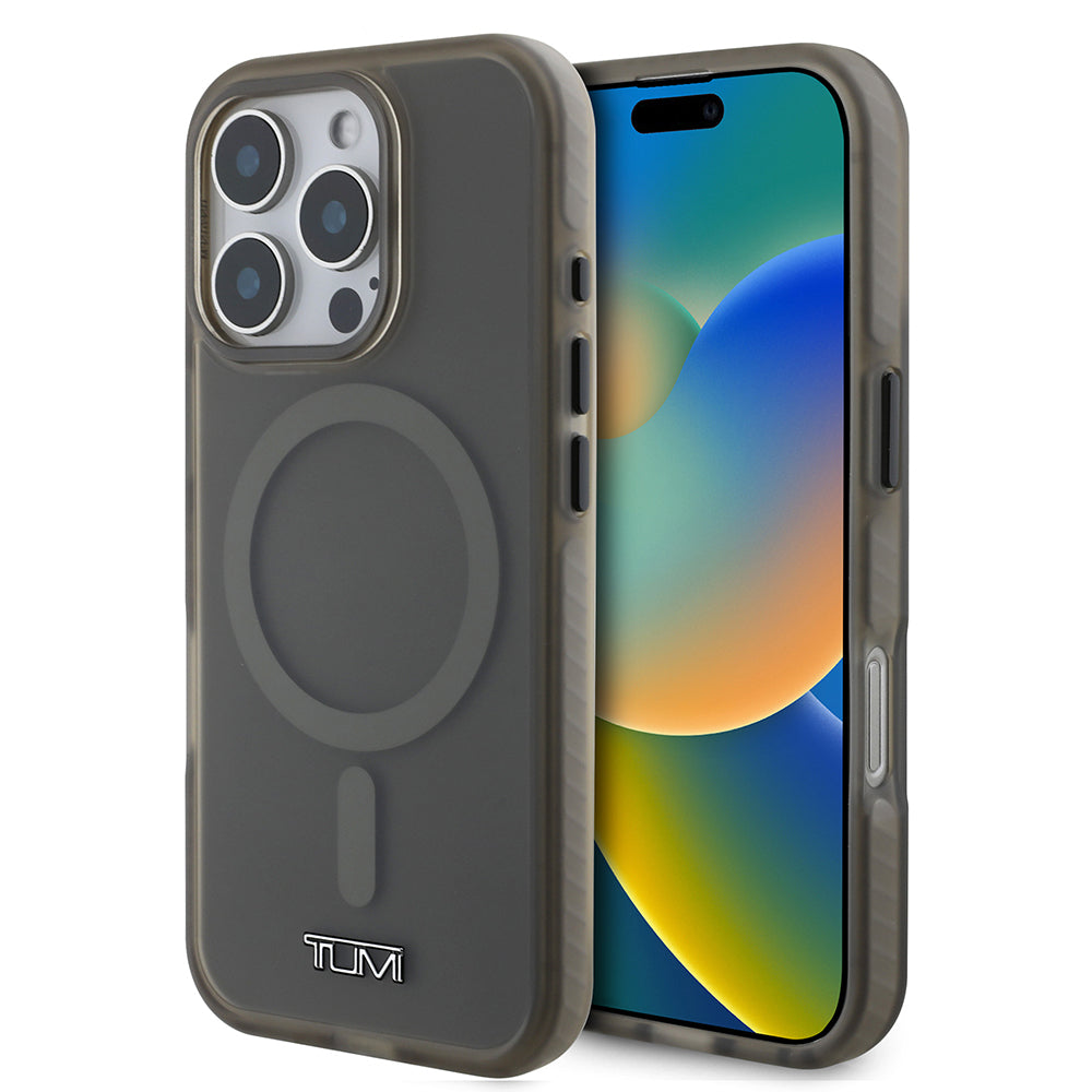 iPhone 16 Pro Kılıf TUMI Orjinal Lisanslı M-safe Şarj Özellikli Airbagli Buzlu Transparan Kılıf
