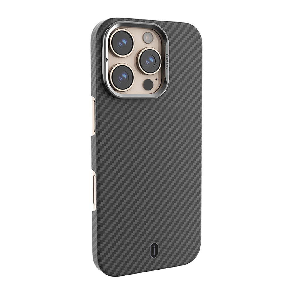 Wiwu DCC-206 iPhone 16 Pro Kamera Standlı Aramid Fiber Tasarım M-safe Kevlar Kılıf