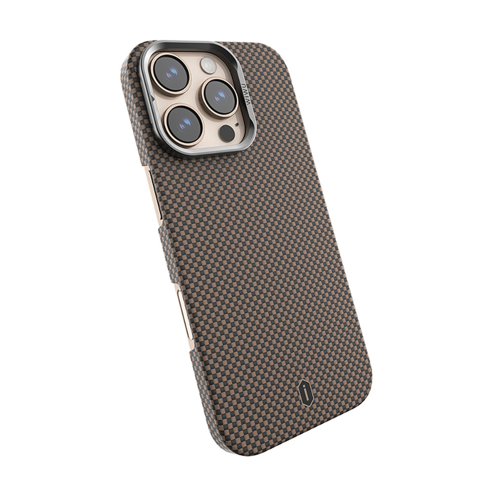 Wiwu DCC-208 iPhone 16 Pro M-safe Kamera Standlı Aramid Fiber Tasarım Kevlar Kılıf