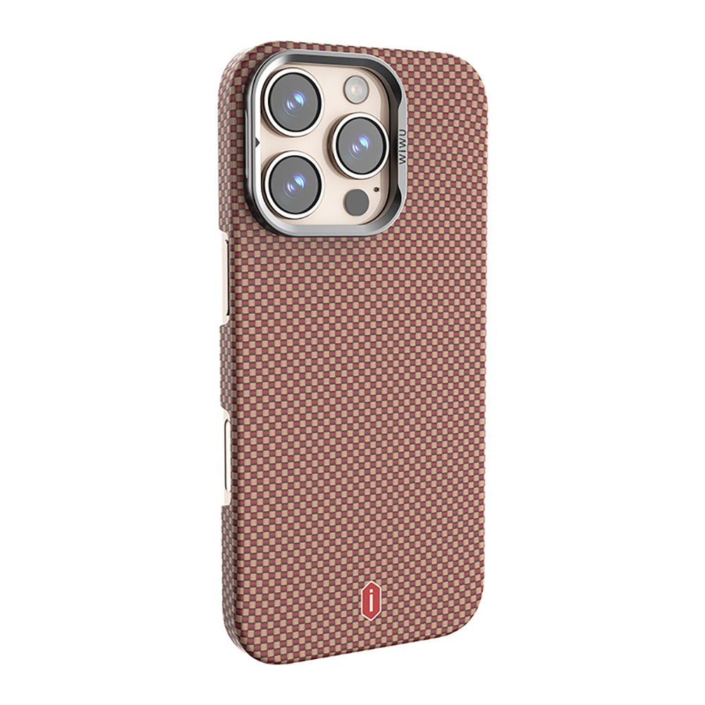 Wiwu DCC-208 iPhone 16 Pro M-safe Kamera Standlı Aramid Fiber Tasarım Kevlar Kılıf