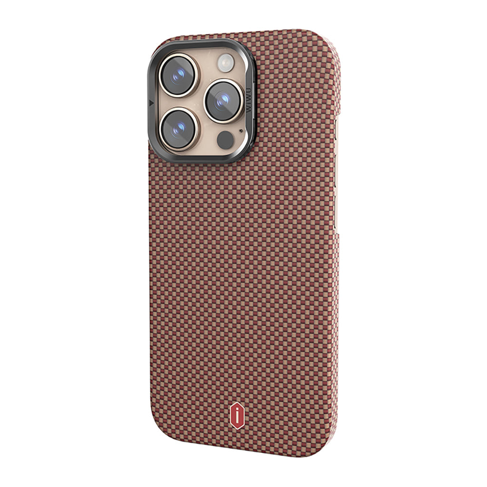 Wiwu DCC-208 iPhone 16 Pro M-safe Kamera Standlı Aramid Fiber Tasarım Kevlar Kılıf