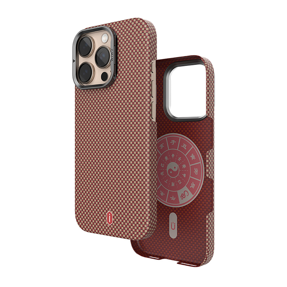 Wiwu DCC-208 iPhone 16 Pro M-safe Kamera Standlı Aramid Fiber Tasarım Kevlar Kılıf