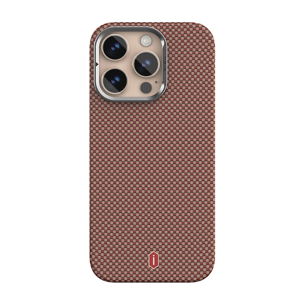 Wiwu DCC-208 iPhone 16 Pro M-safe Kamera Standlı Aramid Fiber Tasarım Kevlar Kılıf