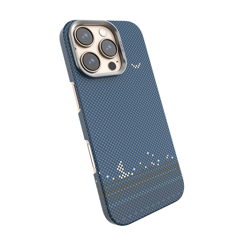 Wiwu DCC-209 iPhone 16 Pro M-safe Kamera Standlı Aramid Fiber Tasarım Kevlar Kılıf