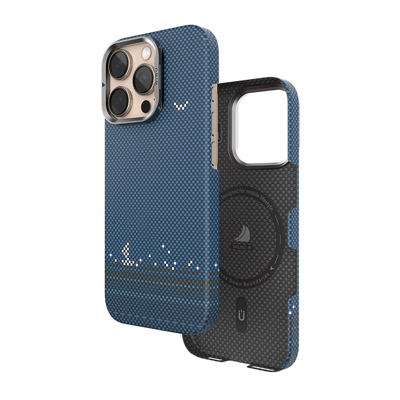 Wiwu DCC-209 iPhone 16 Pro M-safe Kamera Standlı Aramid Fiber Tasarım Kevlar Kılıf