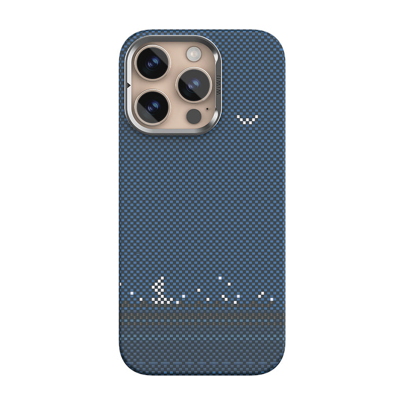 Wiwu DCC-209 iPhone 16 Pro M-safe Kamera Standlı Aramid Fiber Tasarım Kevlar Kılıf