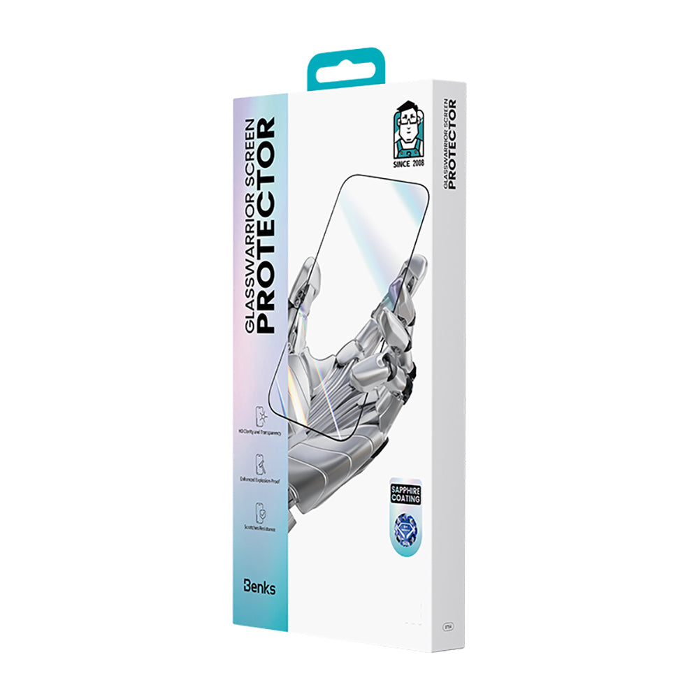 Benks Glass Warrior iPhone 16 Pro Max Safir Coating Ultra İnce Cam Ekran Koruyucu